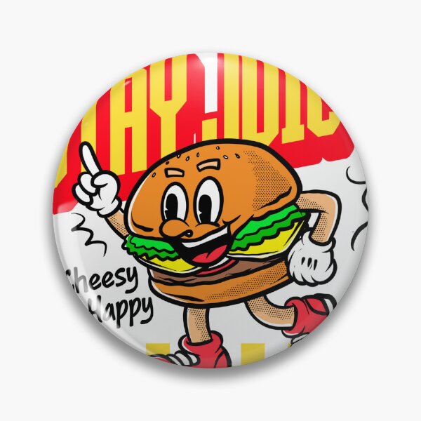 Item preview, groovy burger food tshirt mascot character designed and sold by sanwr.