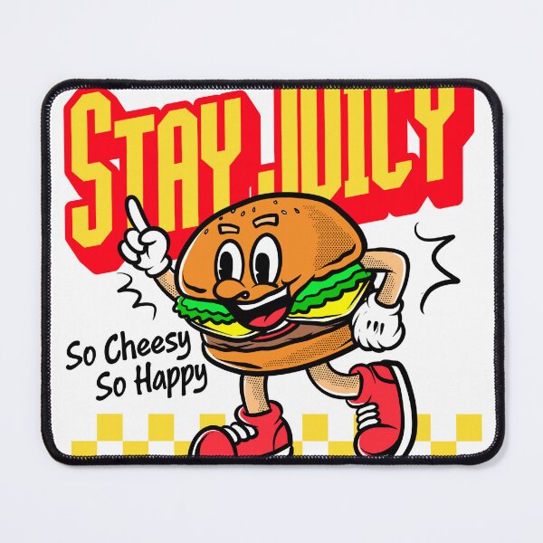 Item preview, groovy burger food tshirt mascot character designed and sold by sanwr.