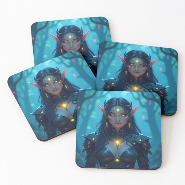 Item preview, Cyber Elf in Neon Forest – Futuristic Grace meets glowing Nature & digital Magic designed and sold by FotoworldEdel.