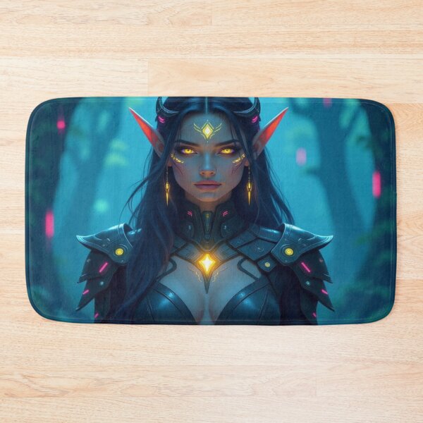 Item preview, Cyber Elf in Neon Forest – Futuristic Grace meets glowing Nature & digital Magic designed and sold by FotoworldEdel.
