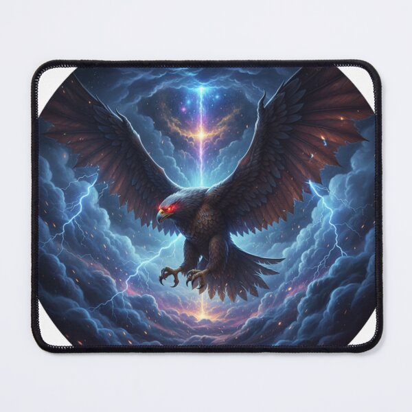 Item preview, Dragon Eagle Soaring Across the Rift – Dark Fantasy Wildlife designed and sold by NeoTeeFusion.
