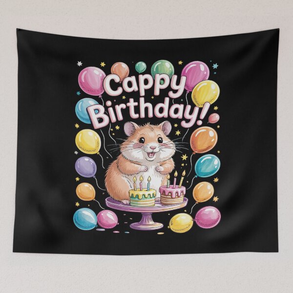 Item preview, Capybara Cappy Birthday designed and sold by MarryIsMonth.