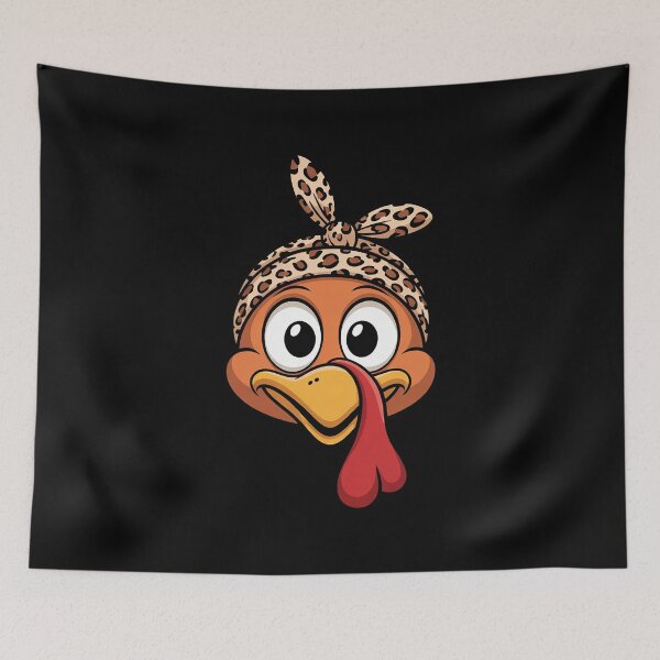 Item preview, Turkey Face Leopard Headband Womens Thanksgiving Pilgrim designed and sold by AquaKiev.