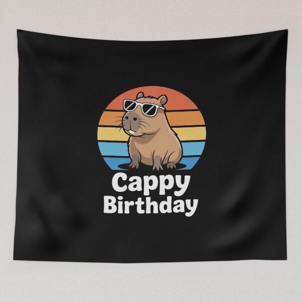 Item preview, Capybara Happy Birthday  Cappy Birthday  designed and sold by FadeOfThrone.