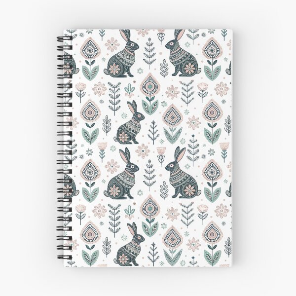 Item preview, Nordic Folk Rabbit Borders | Scandinavian Folk Design designed and sold by Shuga-Design.