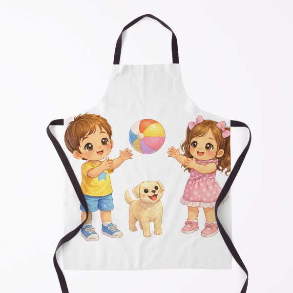 Item preview, Cute Kids Playing with Ball designed and sold by MIArt Studio.
