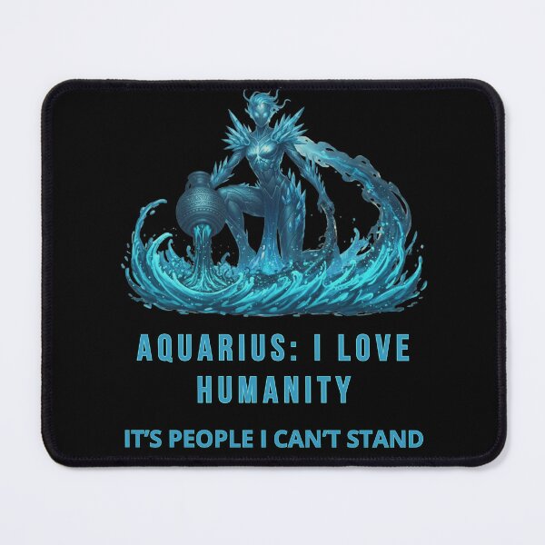Item preview, Aquarius I Love Humanity, It’s People I Can’t Stand - Dark Zodiac  designed and sold by Anyshca.