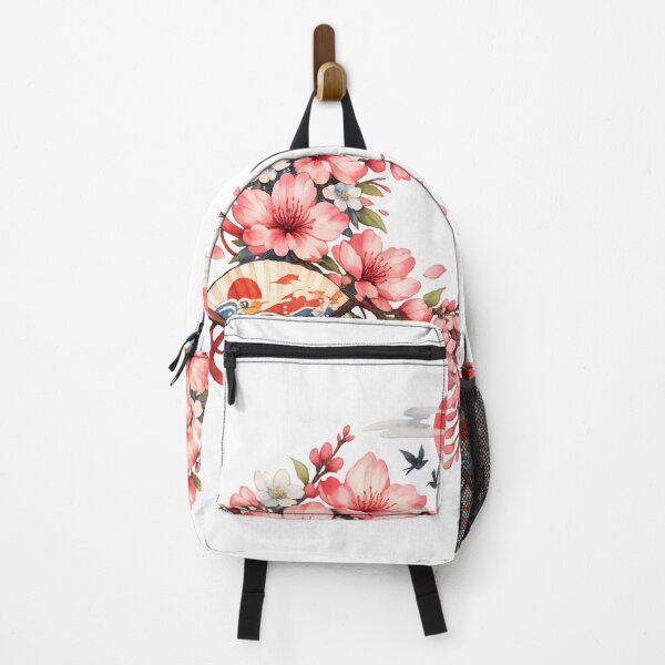 Item preview, Japanese Sakura Flowers with Koi Fish and Fan | Zen Oriental Art designed and sold by Emilysalae.