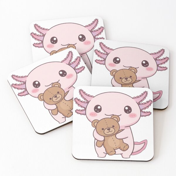 Item preview, Teddy bear Axolotl cute kawaii pink funny adorable doodle birthday christmas designed and sold by CheeseBlueprint.