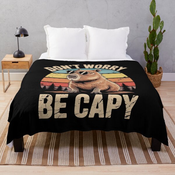 Item preview, Cool Capybara Don't Worry Be Cappy Rodent Meme designed and sold by MarryIsMonth.
