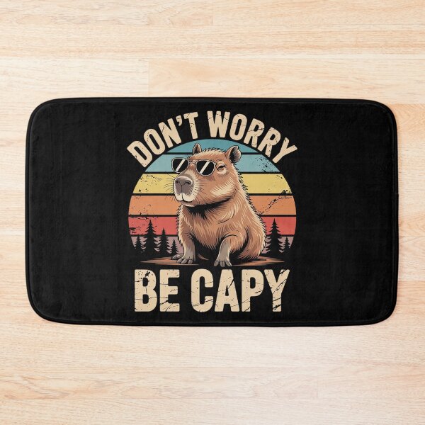 Item preview, Cool Capybara Don't Worry Be Cappy Rodent Meme designed and sold by MarryIsMonth.