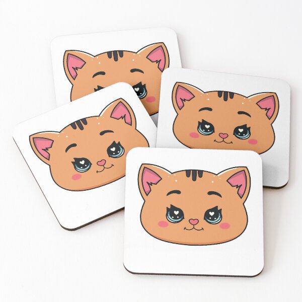 Item preview, Cute kitten Face – Adorable Kawaii Cat designed and sold by Marshallamoakohene.