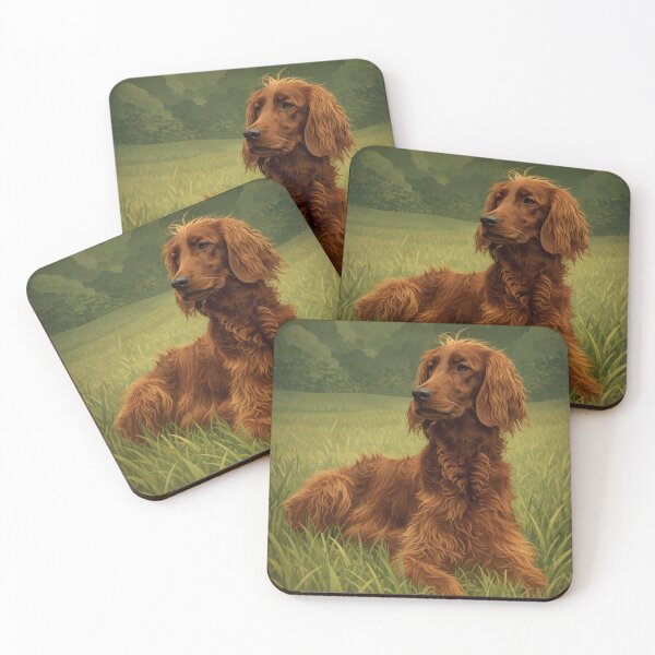 Item preview, Irish Setter in the Meadow – Elegant Dog Portrait designed and sold by darekkocurek.