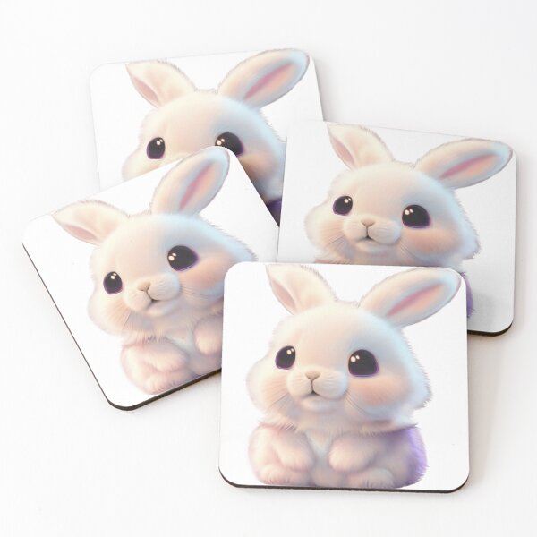 Item preview, Ilustración artística de un lindo conejito de Pascua blanco designed and sold by hollycooper.