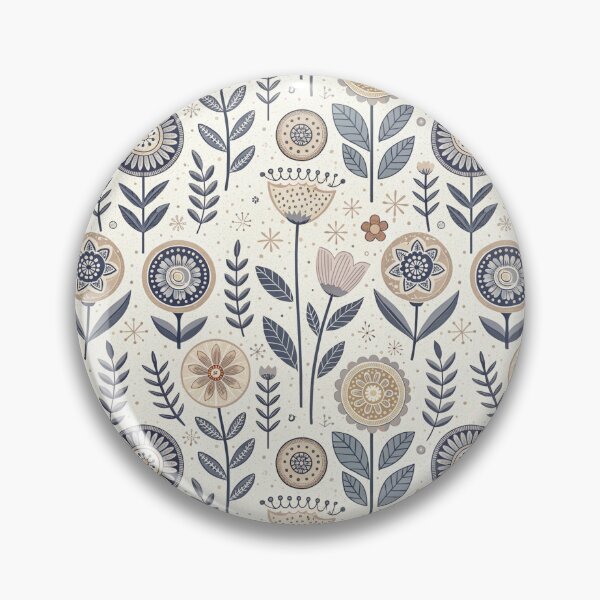 Item preview, Nordic Spring Folk Flower Borders | Scandinavian Folk Design designed and sold by Shuga-Design.