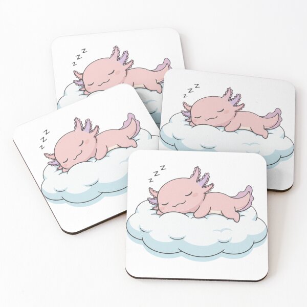 Item preview, Sleep Axolotl cute kawaii pink funny adorable doodle birthday christmas designed and sold by CheeseBlueprint.