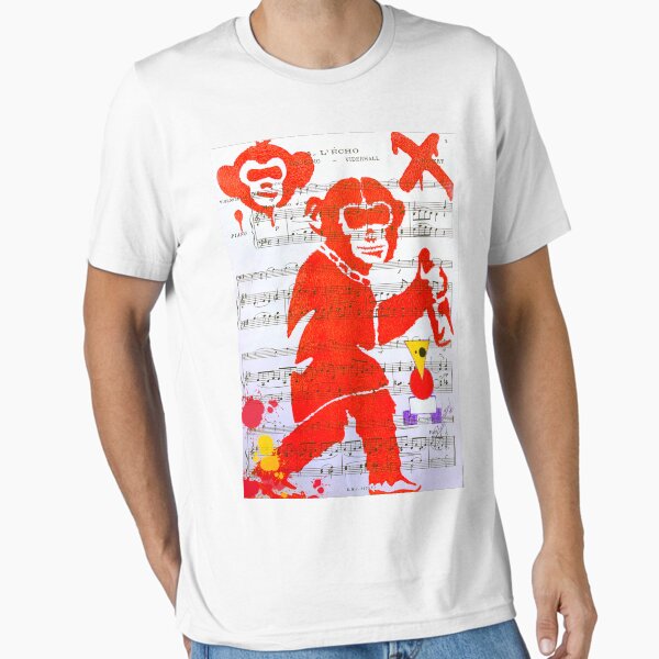 Red Ape Painting by Sarnia de la Mare for Blink Friction Arts Essential T-Shirt