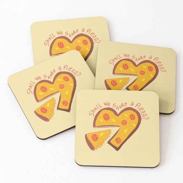 Item preview,  Shall We Share a Pizza? – Napolitane Pizza Love Illustration designed and sold by chicadelosrulos.