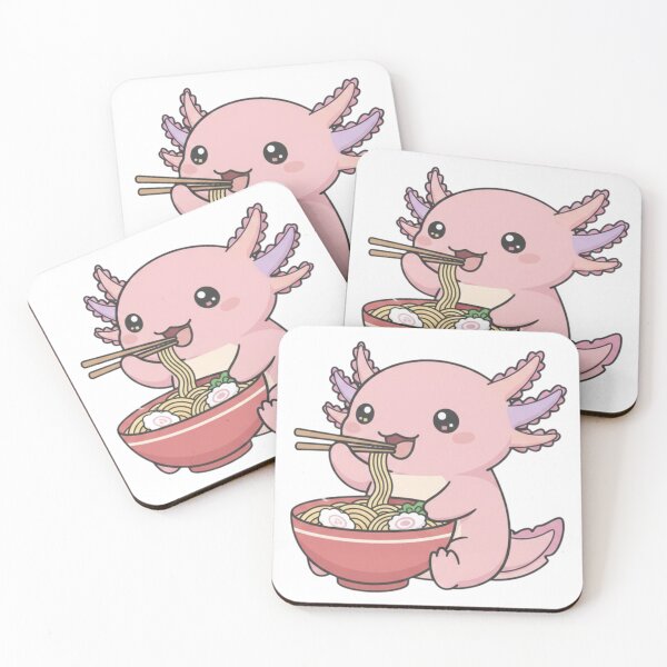 Item preview, Ramen Axolotl cute kawaii pink funny adorable doodle birthday christmas designed and sold by CheeseBlueprint.