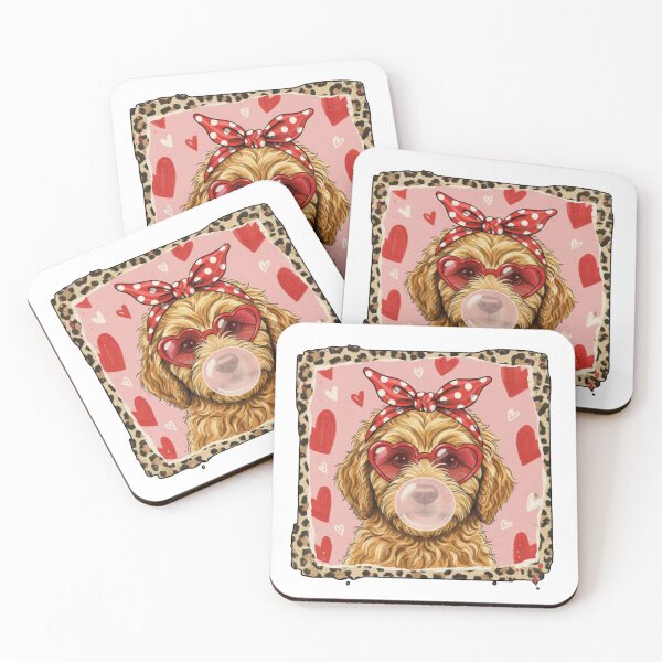 Item preview, Leopard Valentine's Day Goldendoodle, Cute Dog, Funny Love Quote, Romantic Gift Design, Dog Valentine designed and sold by DesignDenDo ⭐⭐⭐⭐⭐.