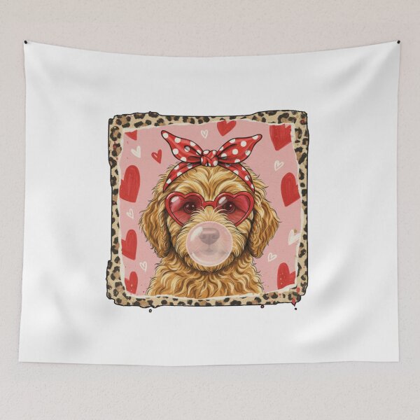 Item preview, Leopard Valentine's Day Goldendoodle, Cute Dog, Funny Love Quote, Romantic Gift Design, Dog Valentine designed and sold by DesignDenDo ⭐⭐⭐⭐⭐.