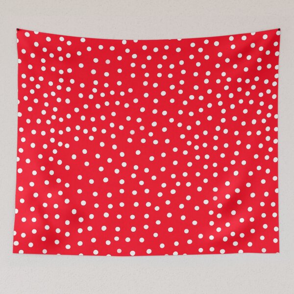 Item preview, White Polka Dot Spots on Red Pattern  designed and sold by OneThreeSix.