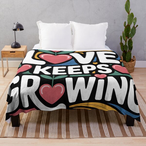 Item preview, Love Keeps Growing – Modern Love Typography for Couples designed and sold by FreeFromDefault.