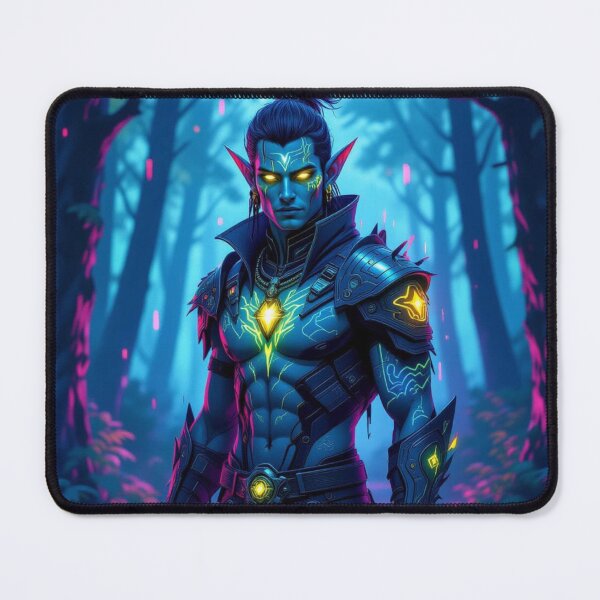 Item preview, Cyber Elf in Neon Forest – Futuristic Grace meets glowing Nature & digital Magic designed and sold by FotoworldEdel.