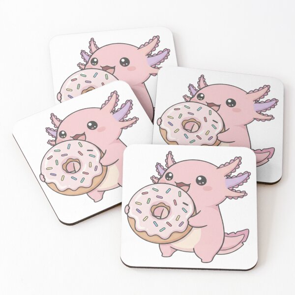 Item preview, Donut Axolotl cute kawaii pink funny adorable doodle birthday christmas designed and sold by CheeseBlueprint.