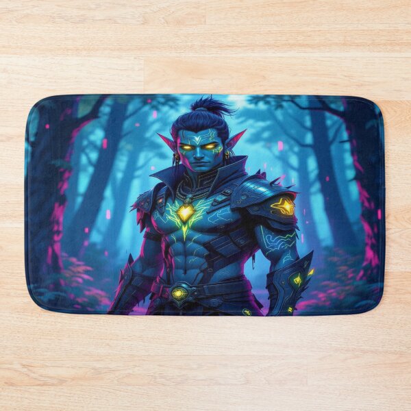 Item preview, Cyber Elf in Neon Forest – Futuristic Grace meets glowing Nature & digital Magic designed and sold by FotoworldEdel.
