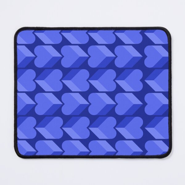 Item preview, 3D Blue Hearts – Geometric Retro-Futuristic Pattern designed and sold by ROD.