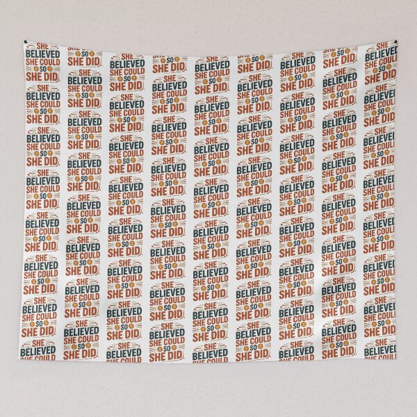 Item preview, She believed she could so she did, She believed designed and sold by graphic-genie.
