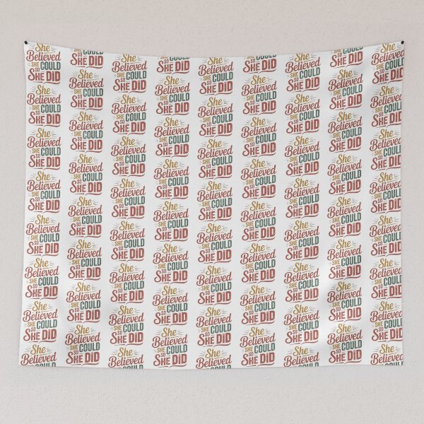 Item preview, She believed she could so she did, She Believed designed and sold by graphic-genie.