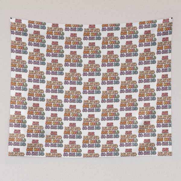 Item preview, She believed she could so she did, She believed designed and sold by graphic-genie.