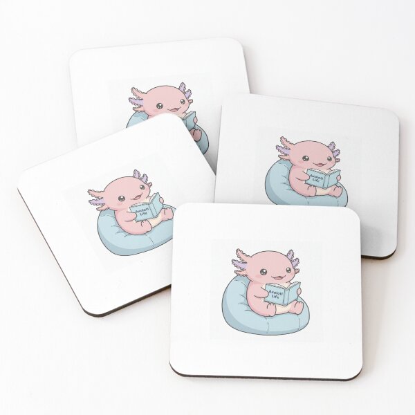 Item preview, Book Axolotl cute kawaii pink funny adorable doodle birthday christmas designed and sold by CheeseBlueprint.