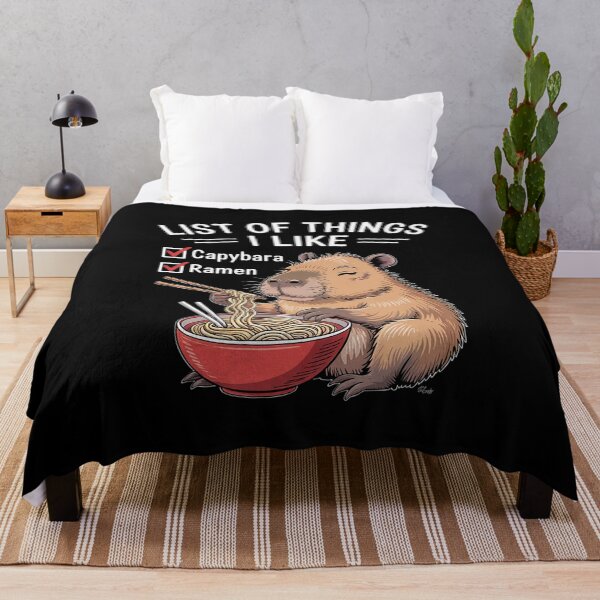 Artikelvorschau, Niedliches Kawaii-Capybara Liste der Dinge, die ich mag Ramen-Liebhaber entworfen und verkauft von MarryIsMonth.