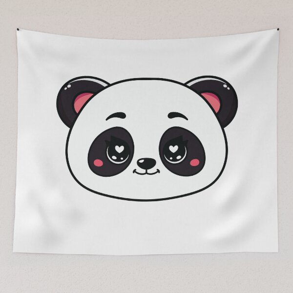 Item preview, Cute Panda Face – Adorable Kawaii Panda designed and sold by MarshallStickerX.