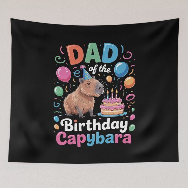 Item preview, Dad Of The Birthday Capybara Girl Bday Party Family designed and sold by FadeOfThrone.