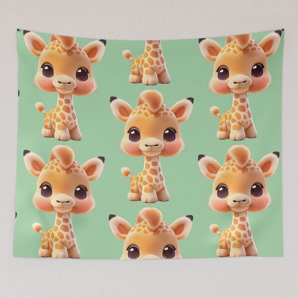 Item preview, Cute baby giraffe safari drawing art illustration  designed and sold by hollycooper.