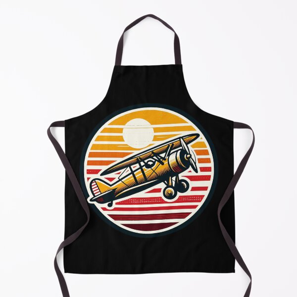 Item preview, Vintage Biplane Sunset - Retro Aviation Badge designed and sold by GREENZ0NE.