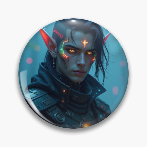 Item preview,  Cyber Elf in Neon Forest – Futuristic Grace meets glowing Nature & digital Magic designed and sold by FotoworldEdel.