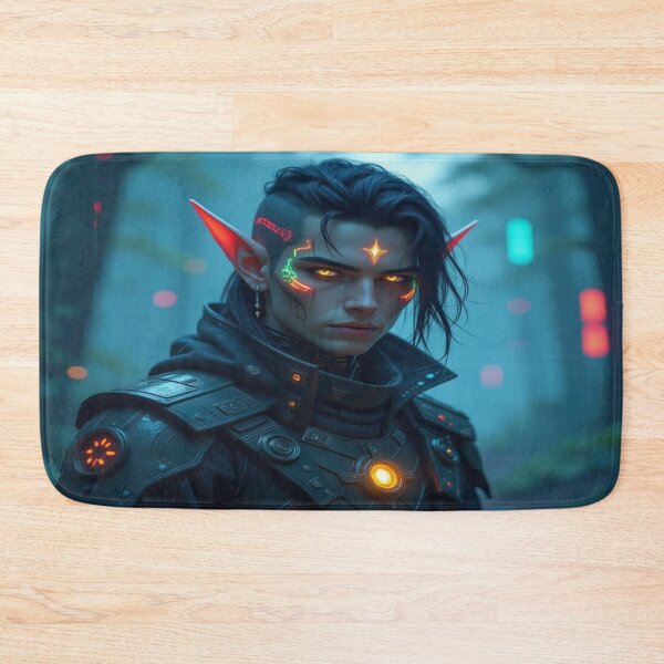 Item preview,  Cyber Elf in Neon Forest – Futuristic Grace meets glowing Nature & digital Magic designed and sold by FotoworldEdel.
