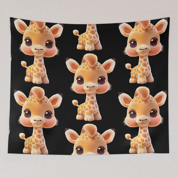 Item preview, Cute baby giraffe safari drawing art illustration  designed and sold by hollycooper.