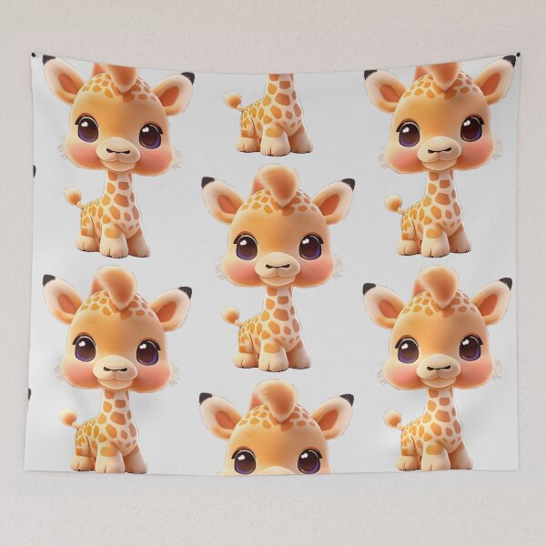 Item preview, Cute baby giraffe safari drawing art illustration  designed and sold by hollycooper.