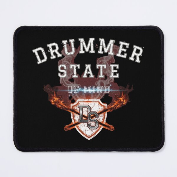 Item preview, Drummer State of Mind - Flaming Drumsticks Shield Graphic designed and sold by Rhythm Thru Art .