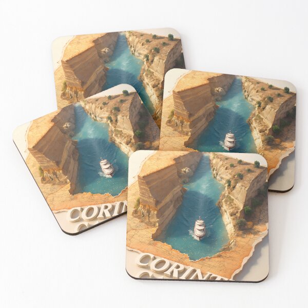 Item preview, Corinth Canal Map Cutaway  3D  diorama  travel Illustration designed and sold by darekkocurek.
