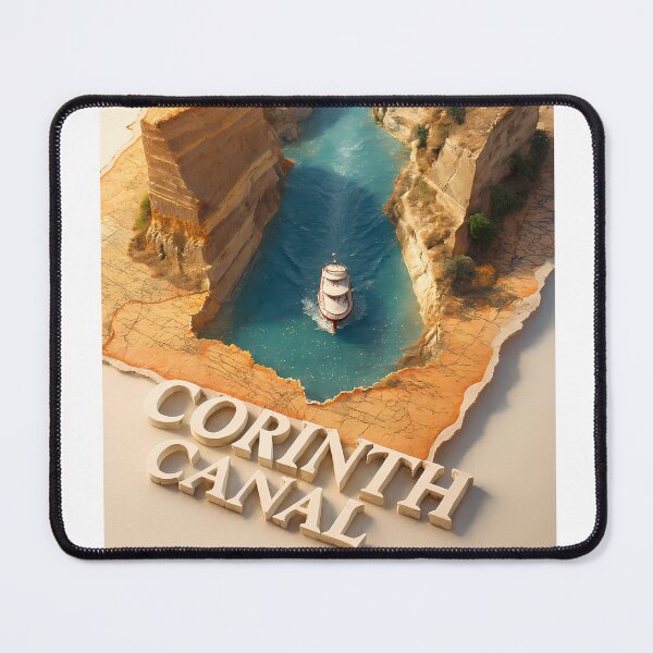 Item preview, Corinth Canal Map Cutaway  3D  diorama  travel Illustration designed and sold by darekkocurek.