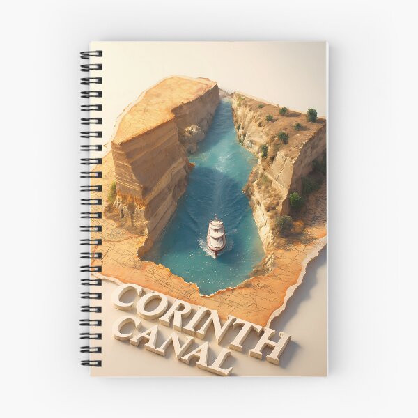 Item preview, Corinth Canal Map Cutaway  3D  diorama  travel Illustration designed and sold by darekkocurek.