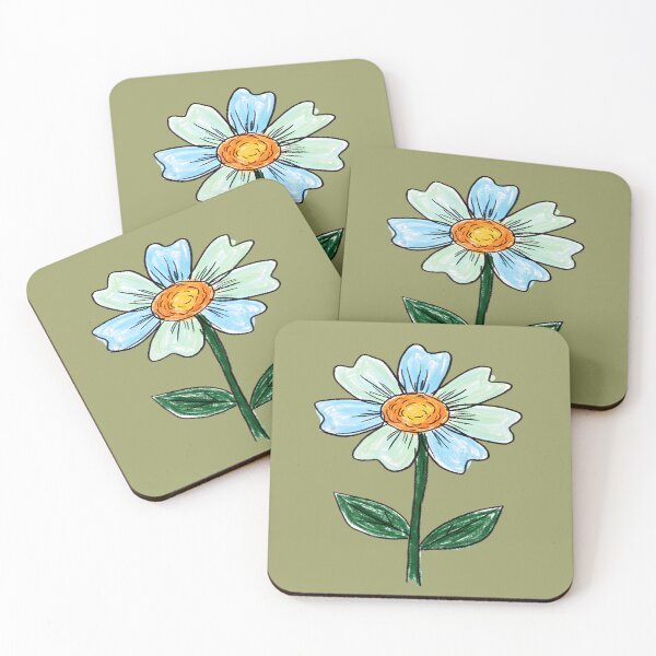 Item preview, Cute Hand Drawn Daisy - Crayon Sketch Flower designed and sold by Dakson Design - Fantasy Art.