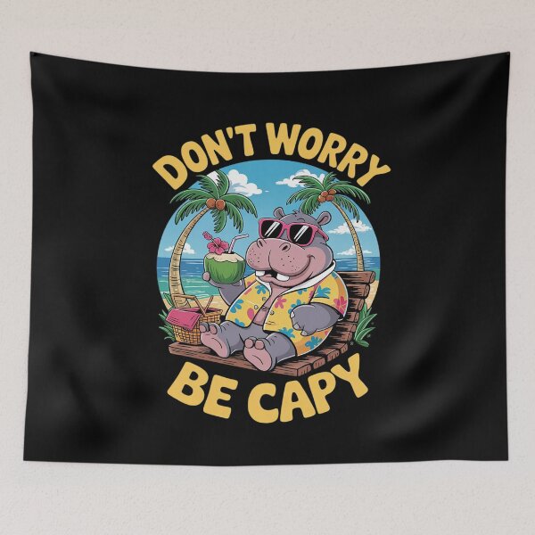 Item preview, Don't Worry Be Capy Capybara Lover Summer designed and sold by FadeOfThrone.